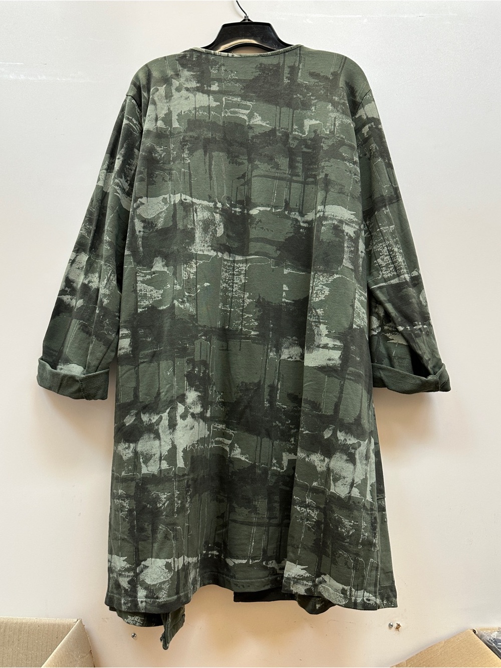 XXL Italy made Green Draped Open Cardigan size S-XL - Picture 4 of 8